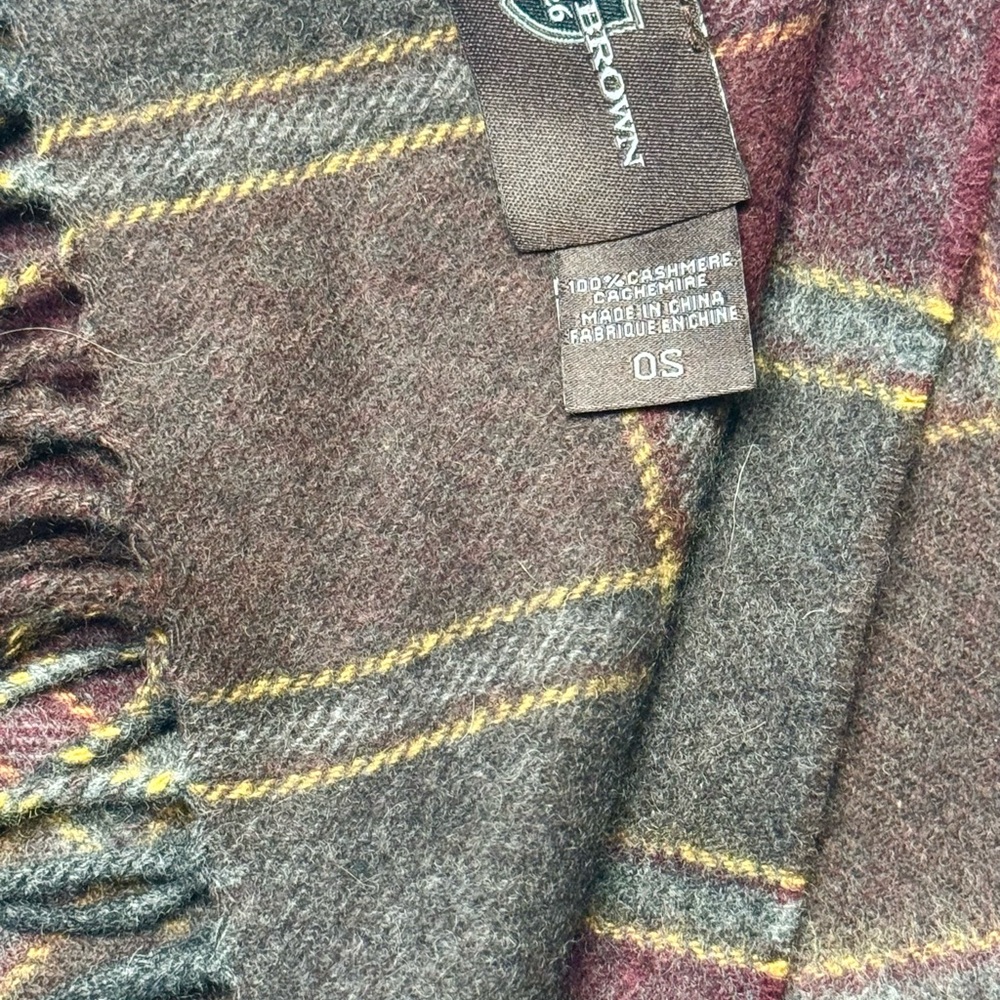 Black Brown 1826 Cashmere Scarf - Picture 3 of 3